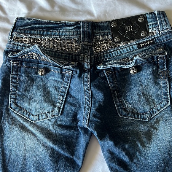 MISS ME • Dark Wash Bermuda Jeans Shorts Size 27 - Picture 3 of 12